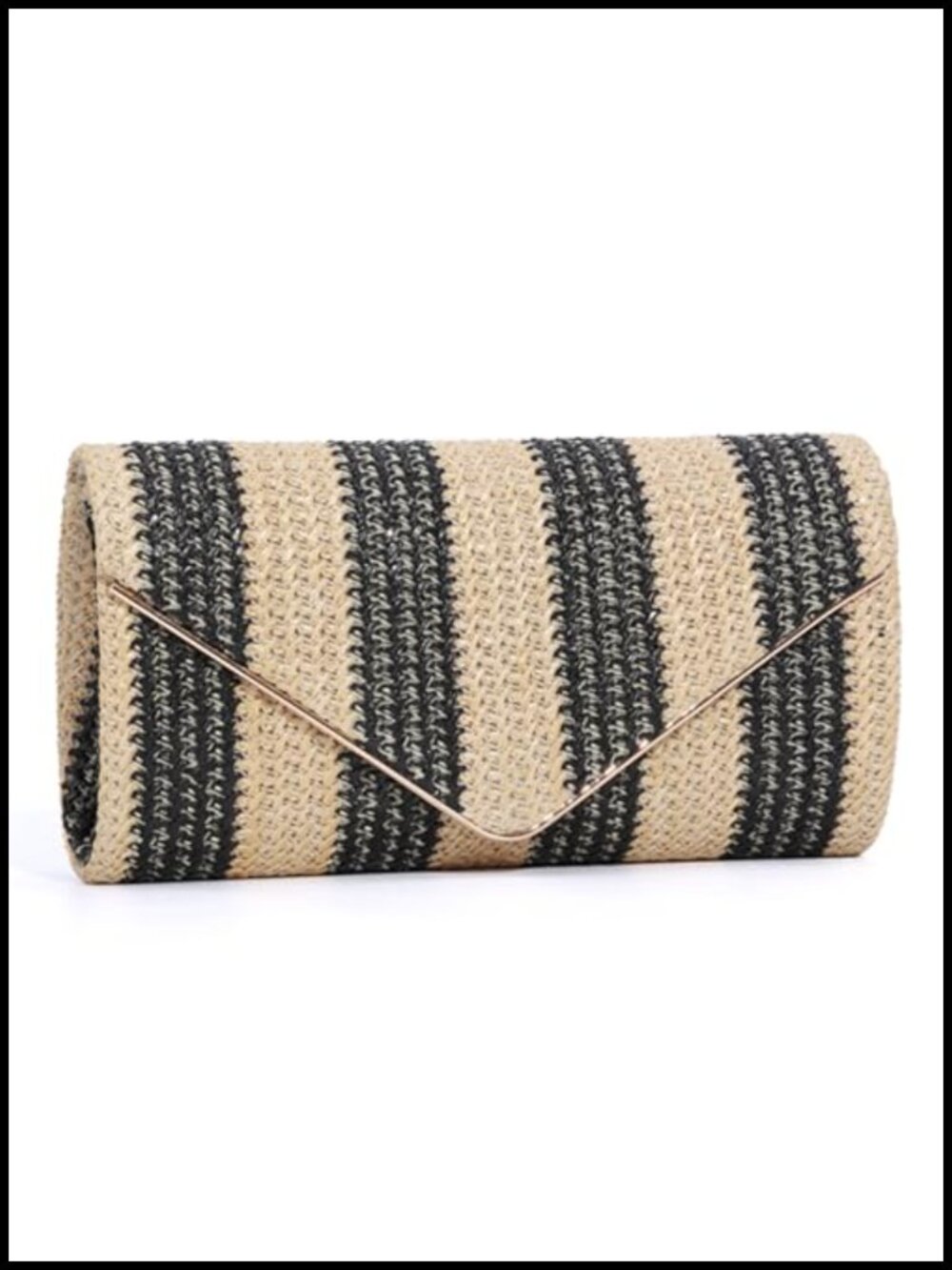 Handwoven Straw Clutch Purse Women Envelope Evening Bag Crossbody with